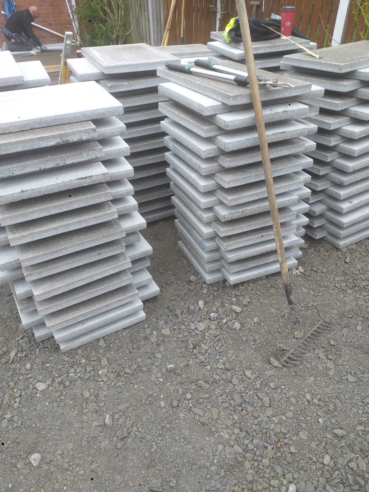 Preparation for laying tiles