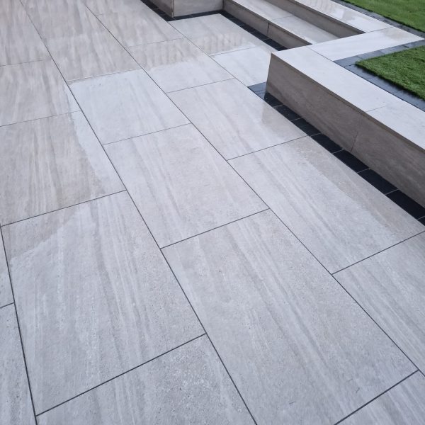 Clean tiling job completed by 4Greenfields Landscaping professional team