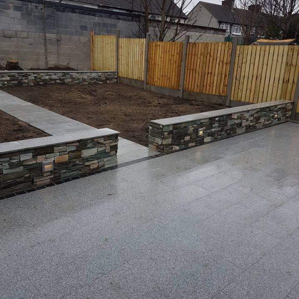 Newly built back garden